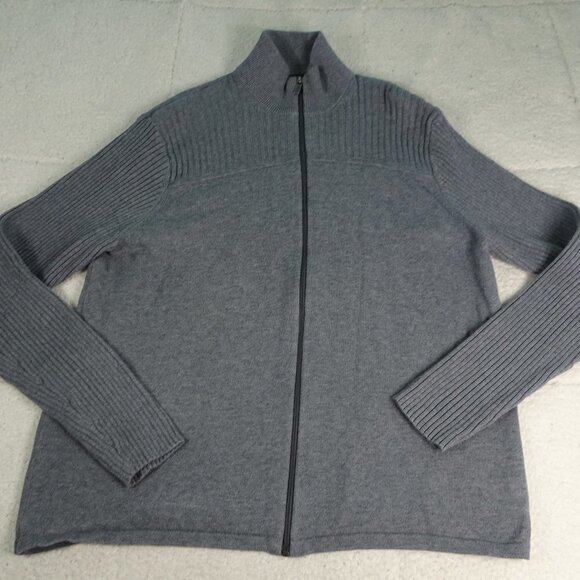 Michael Kors Gray Full Zip Sweater Size X-Large - Picture 1 of 5